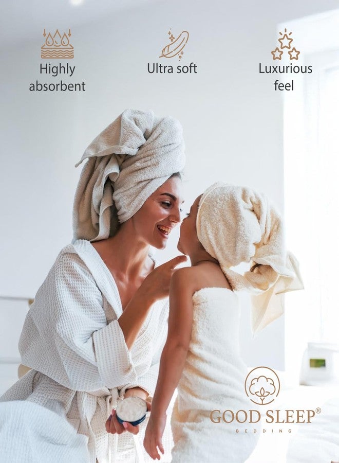 Good Sleep Bedding 100% Cotton Bath Towel Set, Set of 6 Bath Towels, 2 Bath Towel, 2 Hand Towels, 2 Wash Cloths for Showering, Highly Absorbent Bathroom Set, Super Soft & Quick Dry Towels for Bathroom, White - Image 3